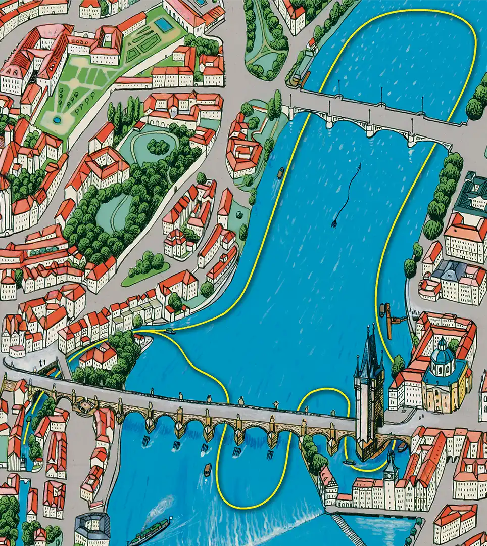 Map of the route you will sail on our ship