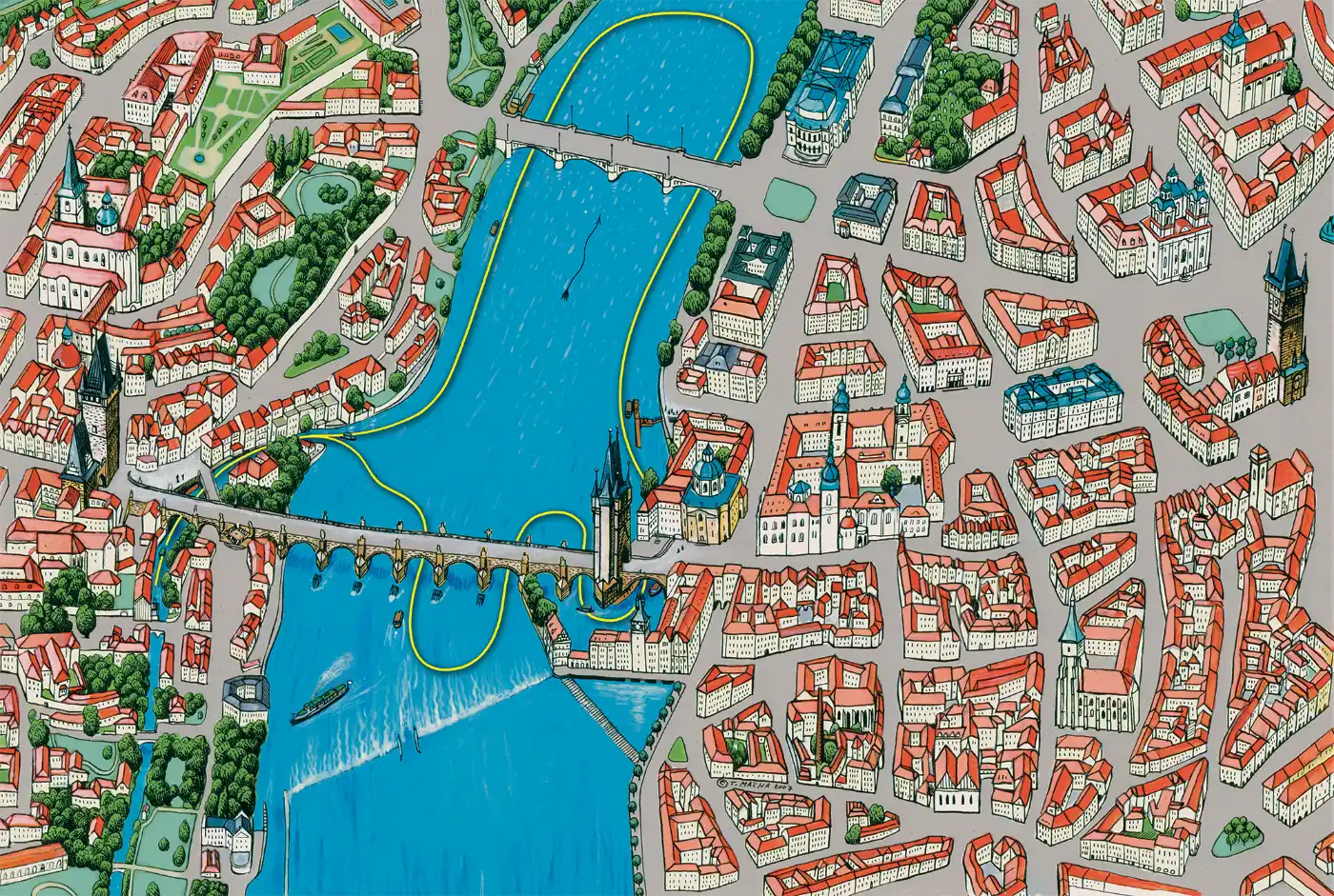 Map of the route you will sail on our ship